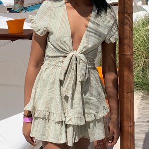 princess polly green tie dress